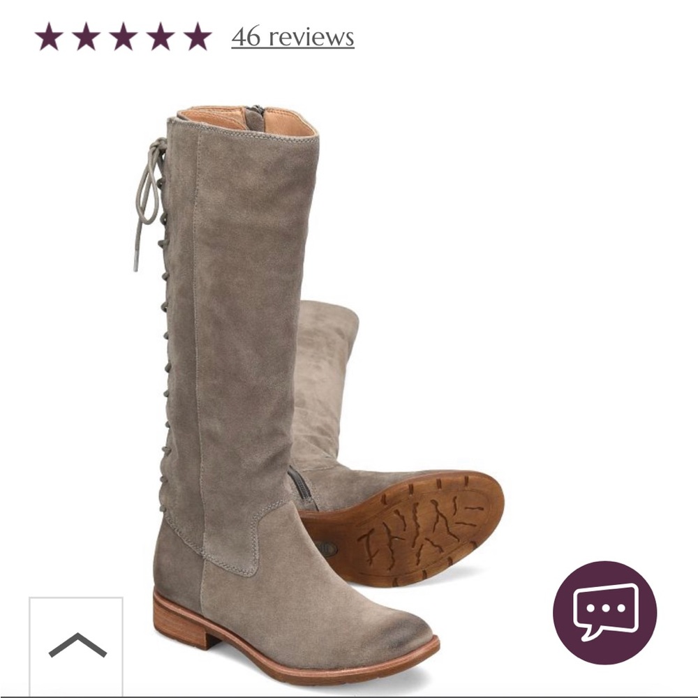 Sofft Brand Kristie Grey Suede tall boots - size 8 - NEW IN BOX